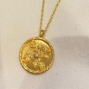 Satya jewelry 18k plate pearl necklace